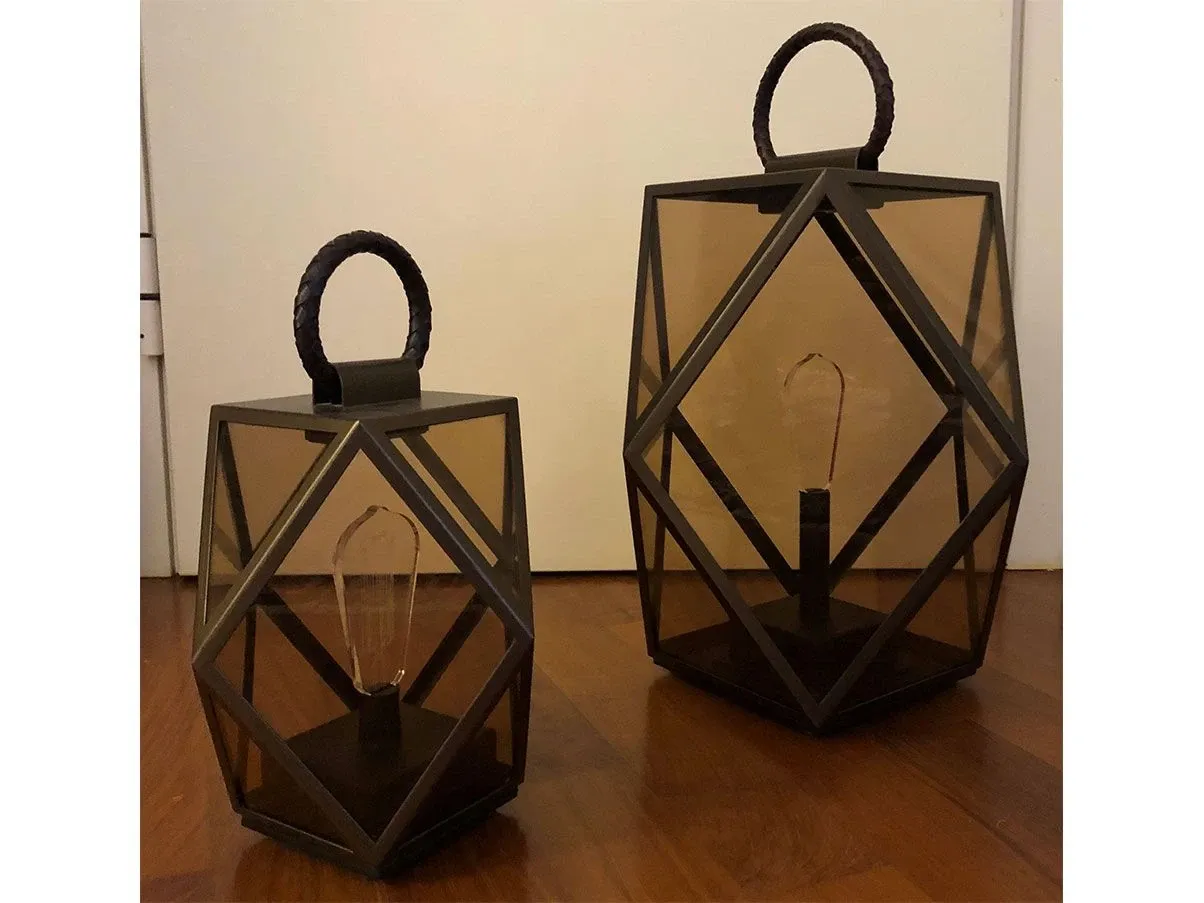 Set 2 lanterne Muse per esterni in bronzo (LED), Contardi 3