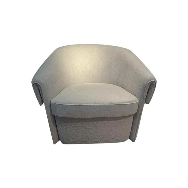 Jewel D upholstered armchair in fabric (gray), Brummel image