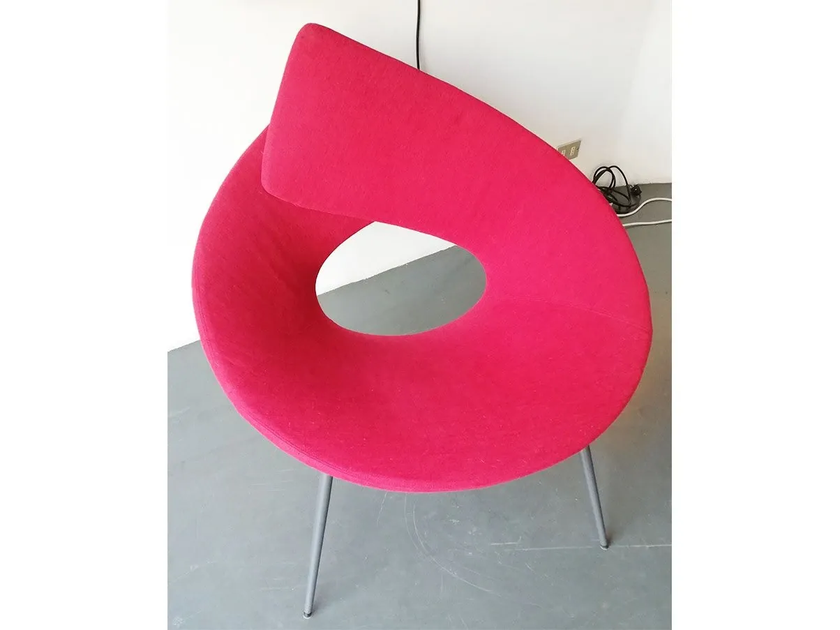 Lock armchair in red fabric, Bonaldo 2
