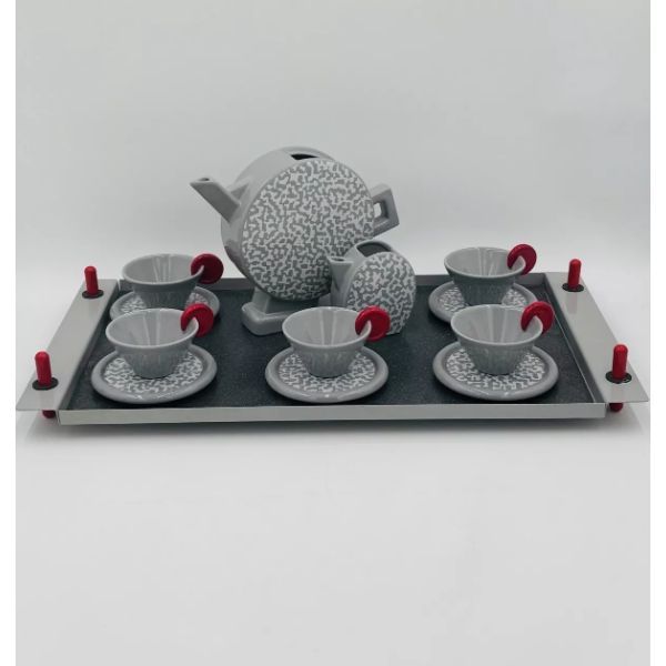 Ceramic coffee set by Mas Ceramiche Memphis (80s), Mas Ceramiche image