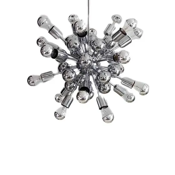 Lampadario Sputnik in metallo cromato, Reggiani 