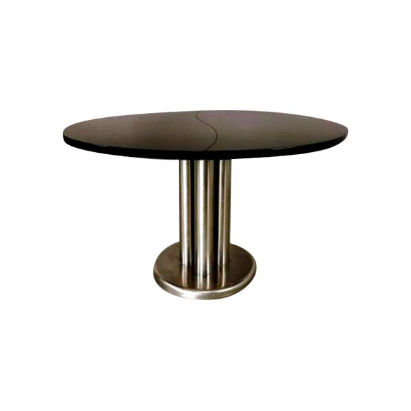 Round extendable table in wood (brown), Acerbis image