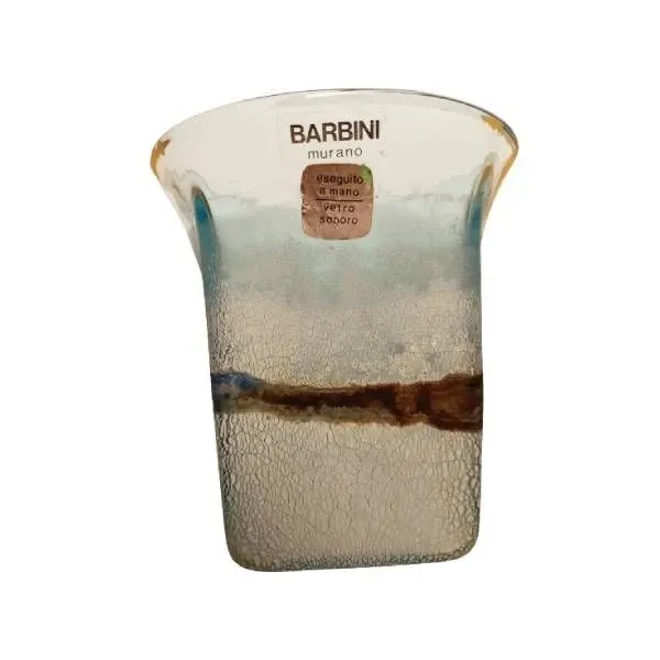 Vaso vintage in vetro di Murano multicolor (anni '70), BARBINI image