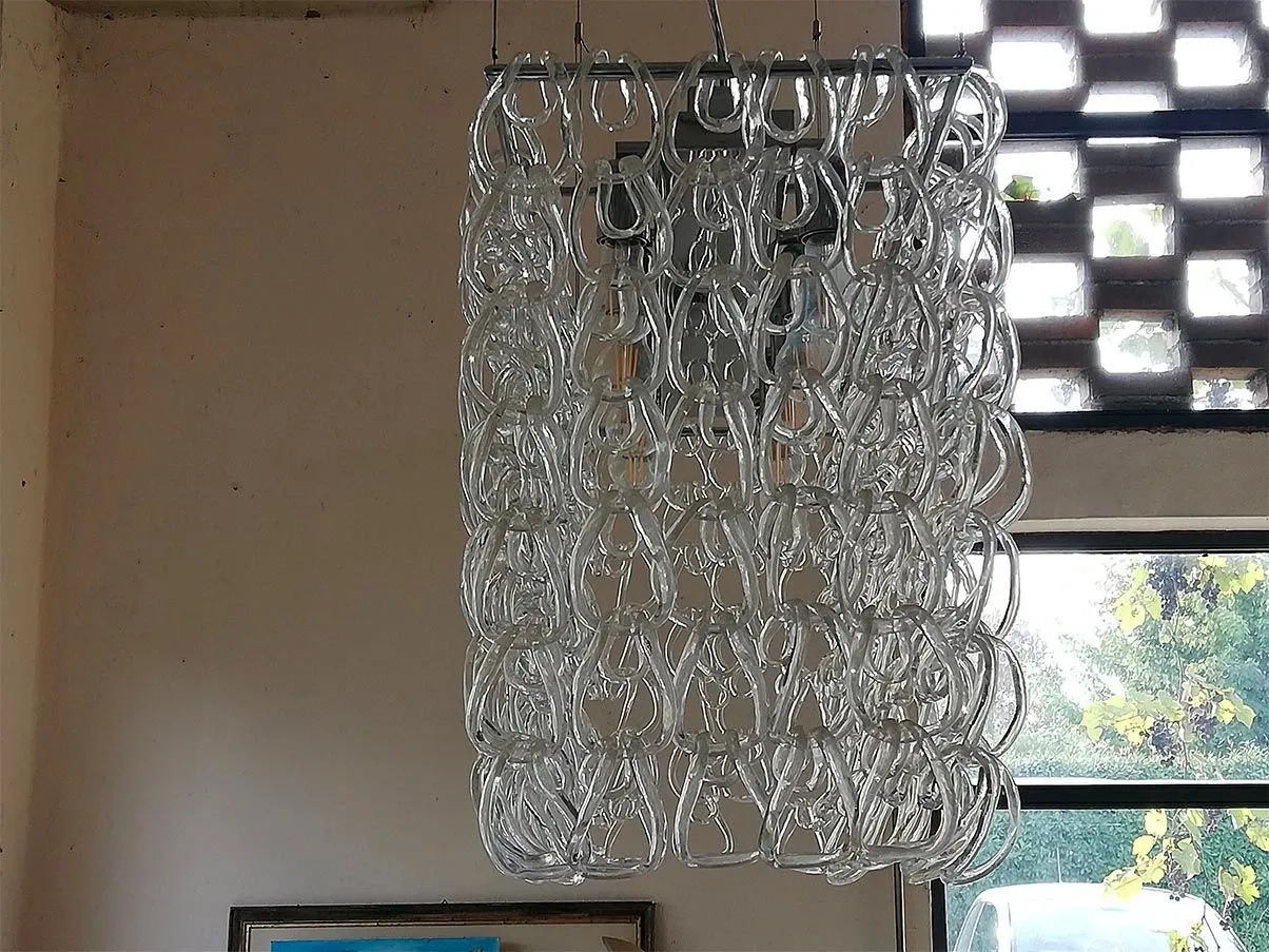 Lampadario classico a cascata di giogali (trasparente) 1