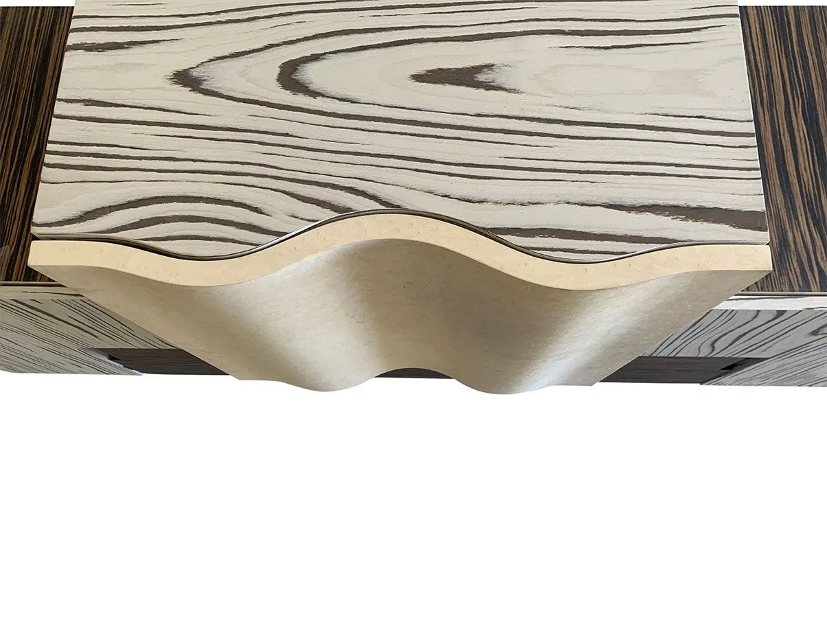 Madia FS014 stile Art Déco in legno zebrato, Carpanese Home 2