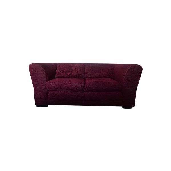 Classic 2-seater sofa in velvet (bordeaux), idp image