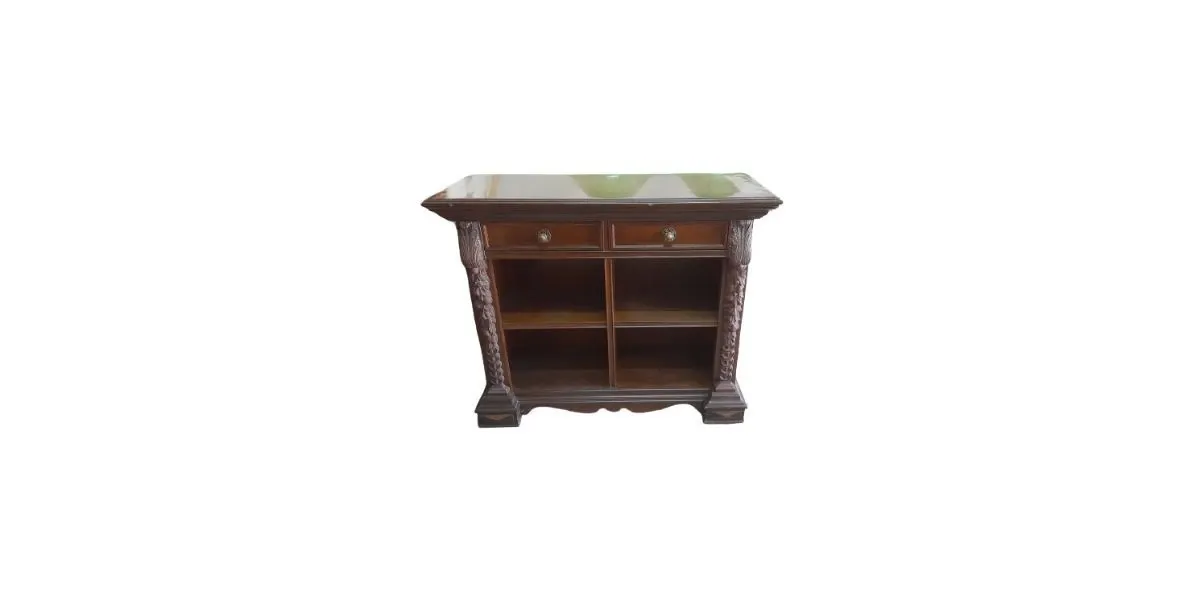 Vintage walnut wood cabinet, 