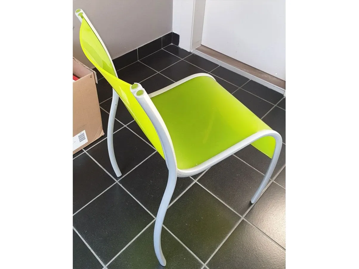 Set 6 sedie FPE impilabili materiale plastico (verde), Kartell 1