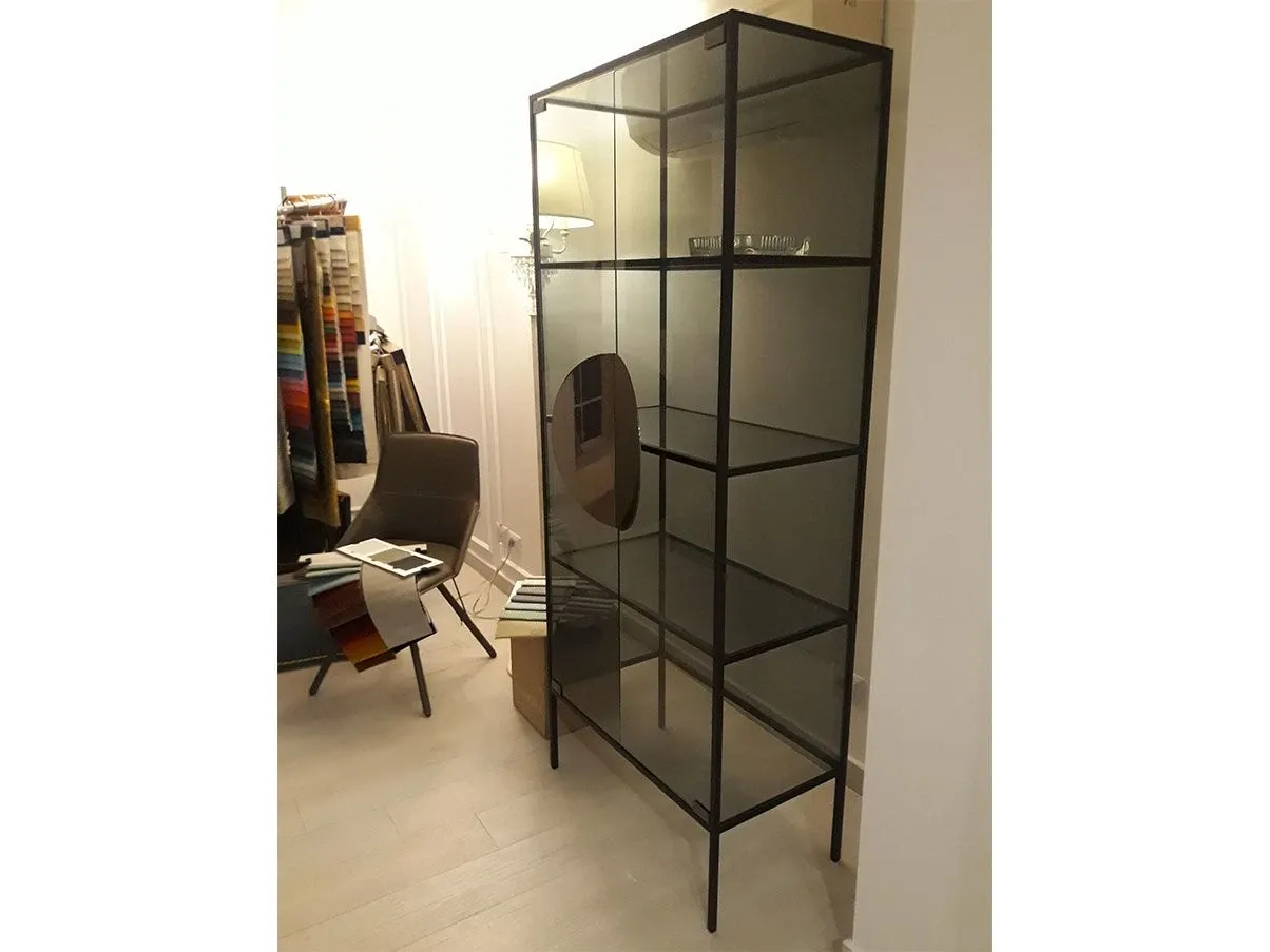 Yang showcase in smoked tempered glass (black), Opinion Ciatti 2