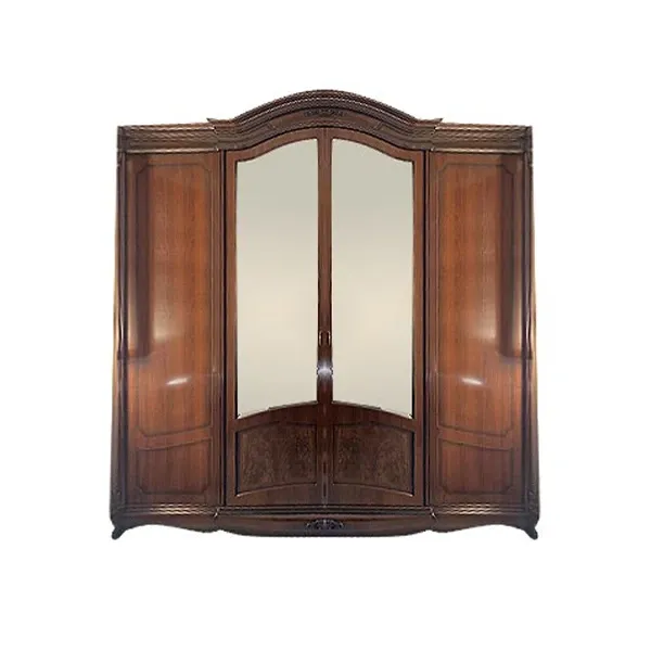 Vintage wooden wardrobe with mirror, Treci Cecchini image