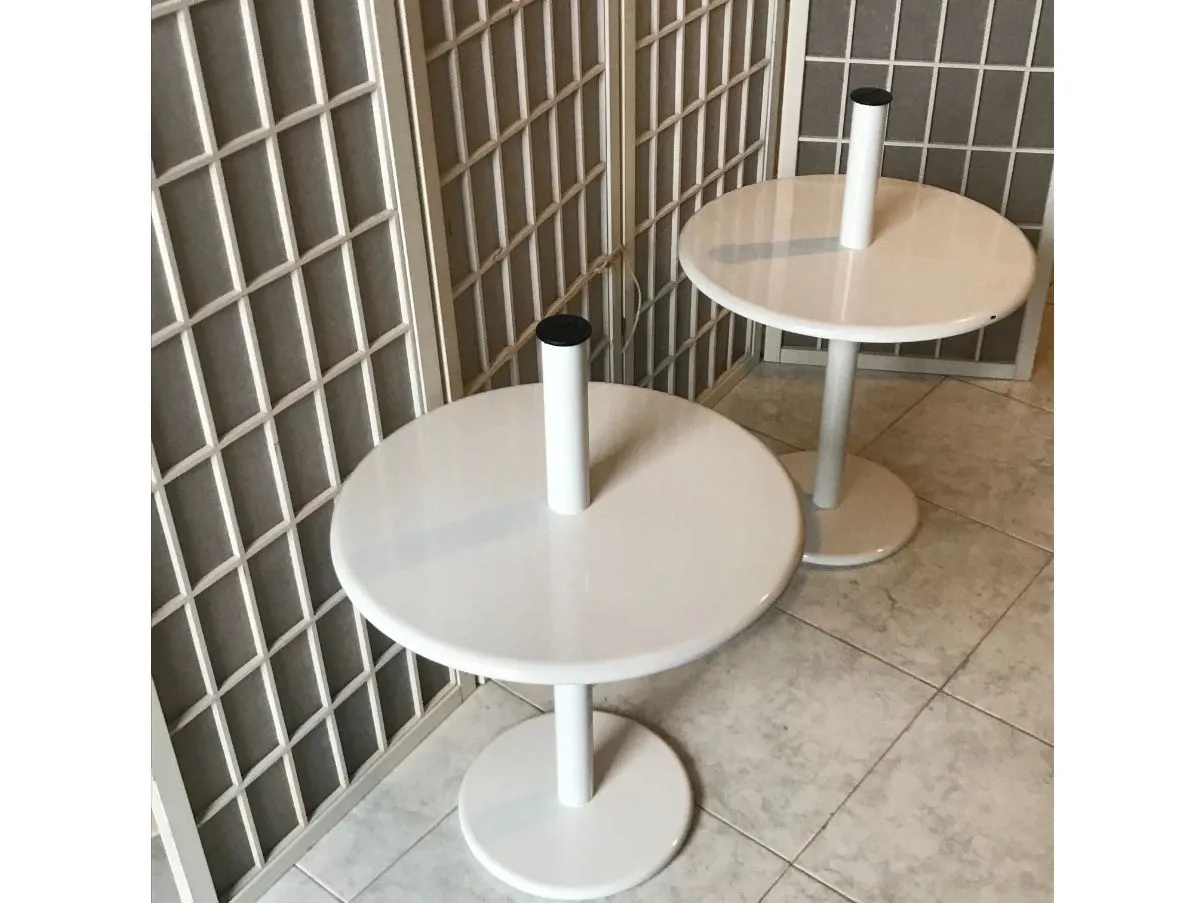 Set of 2 round tables in enamelled metal, Bonaldo 2