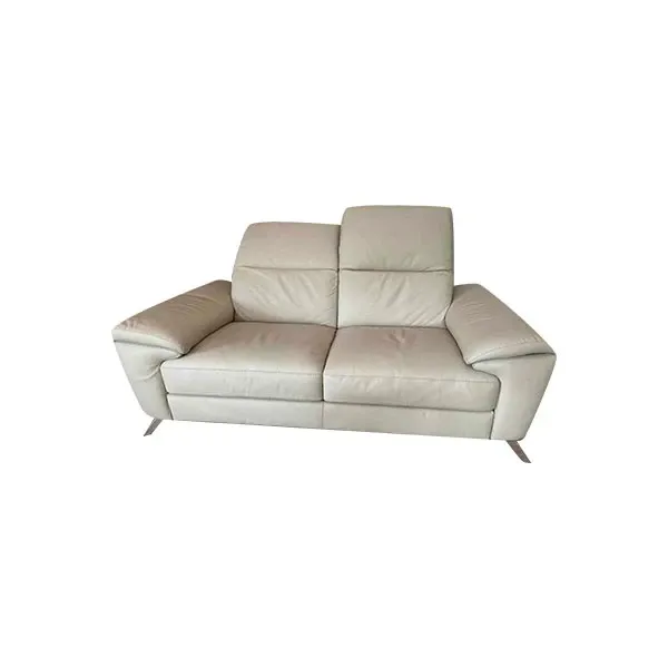 Sophia 2 seater sofa in leather (beige), Brianform image