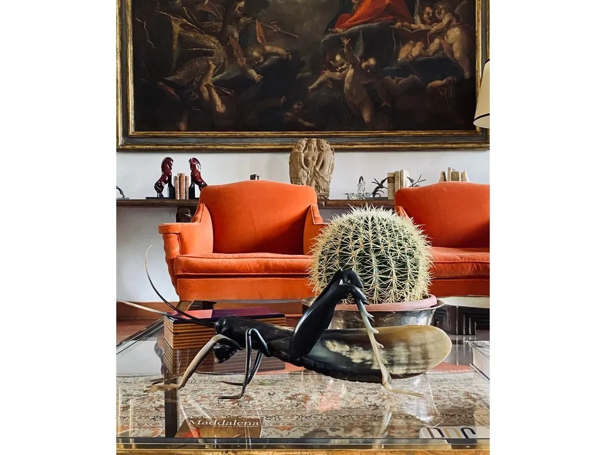 Vintage Cavalletta horn sculpture (1960s), 4