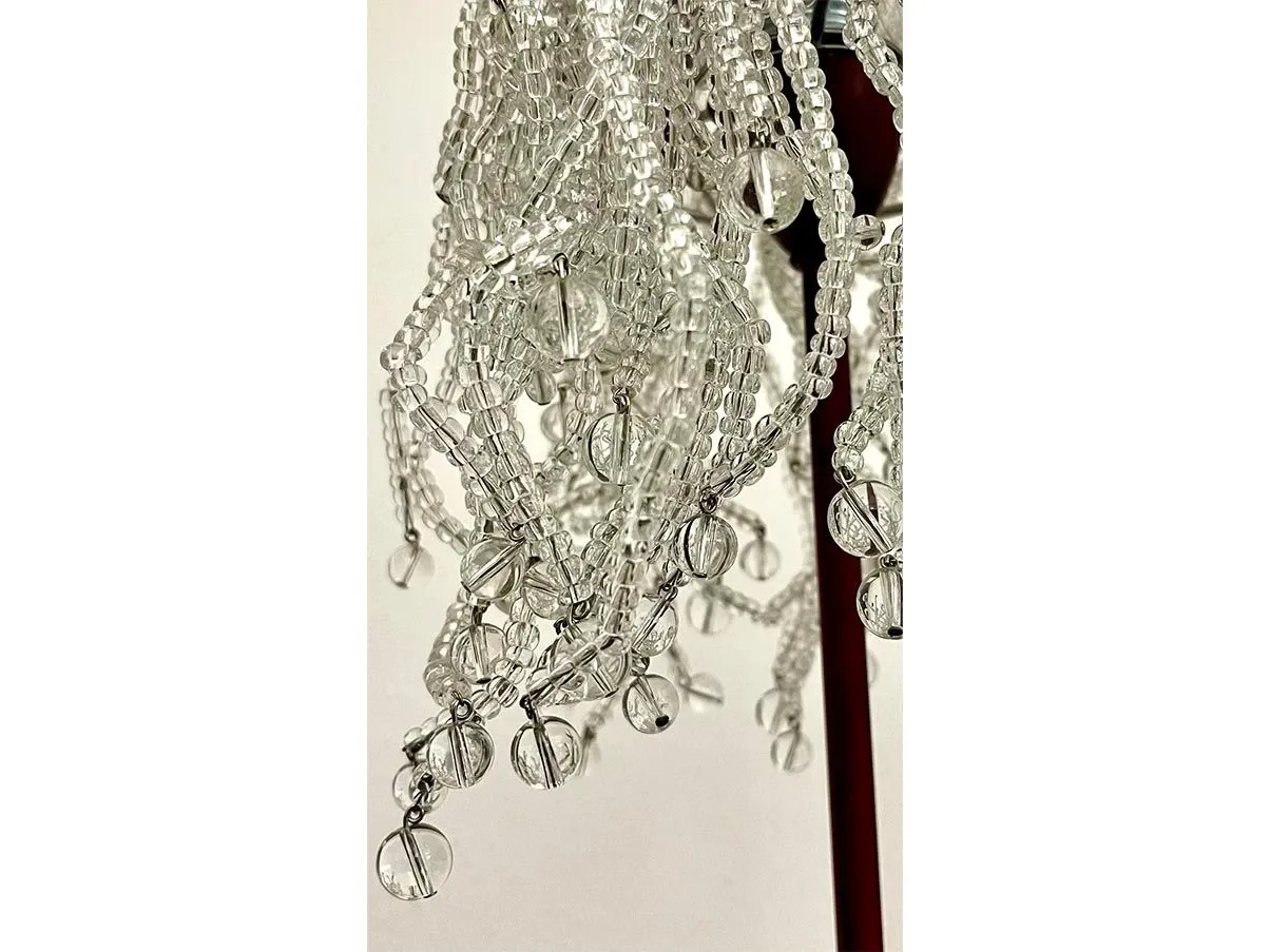 Lampada da tavolo in perline di cristallo (trasparente), Patrizia Garganti 2