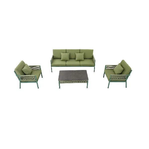 Gloria outdoor set in green painted aluminium, Higold image