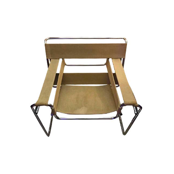 Wassily iconic armchair in linen fabric (beige), Kiga SpA image
