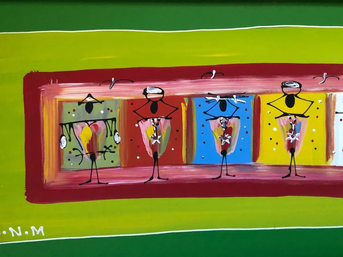 Quadro multicolor Danze africane 5