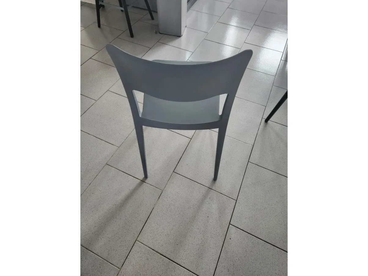 Set 4 sedie impilabili grigio, MD Work 2