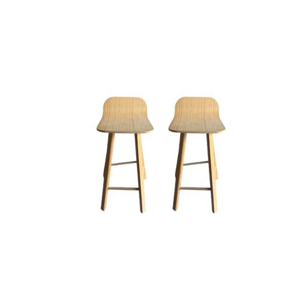 TRIA stool LB - sgabello con sedile basso e gambe in rovere naturale image