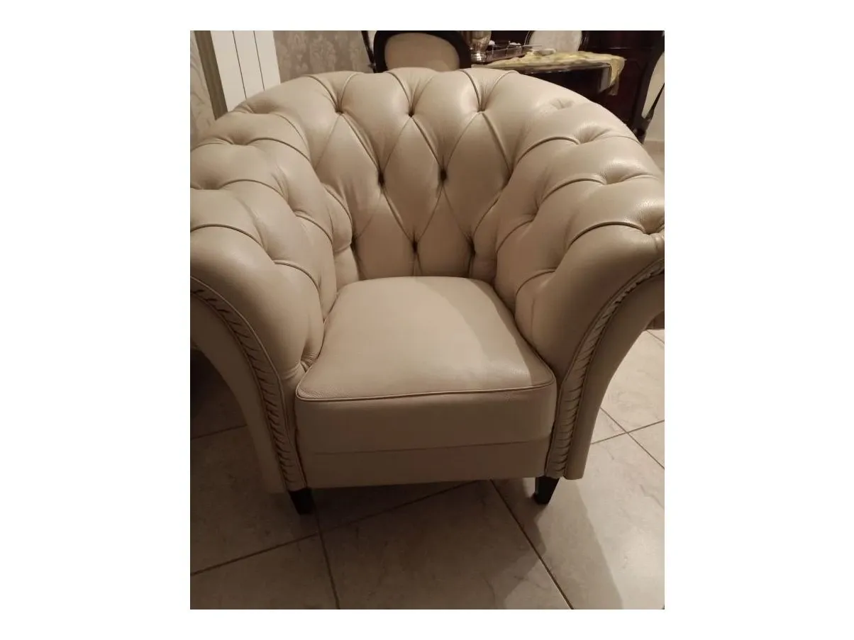 Set 2 poltrone Chester in pelle, Valdichienti 1