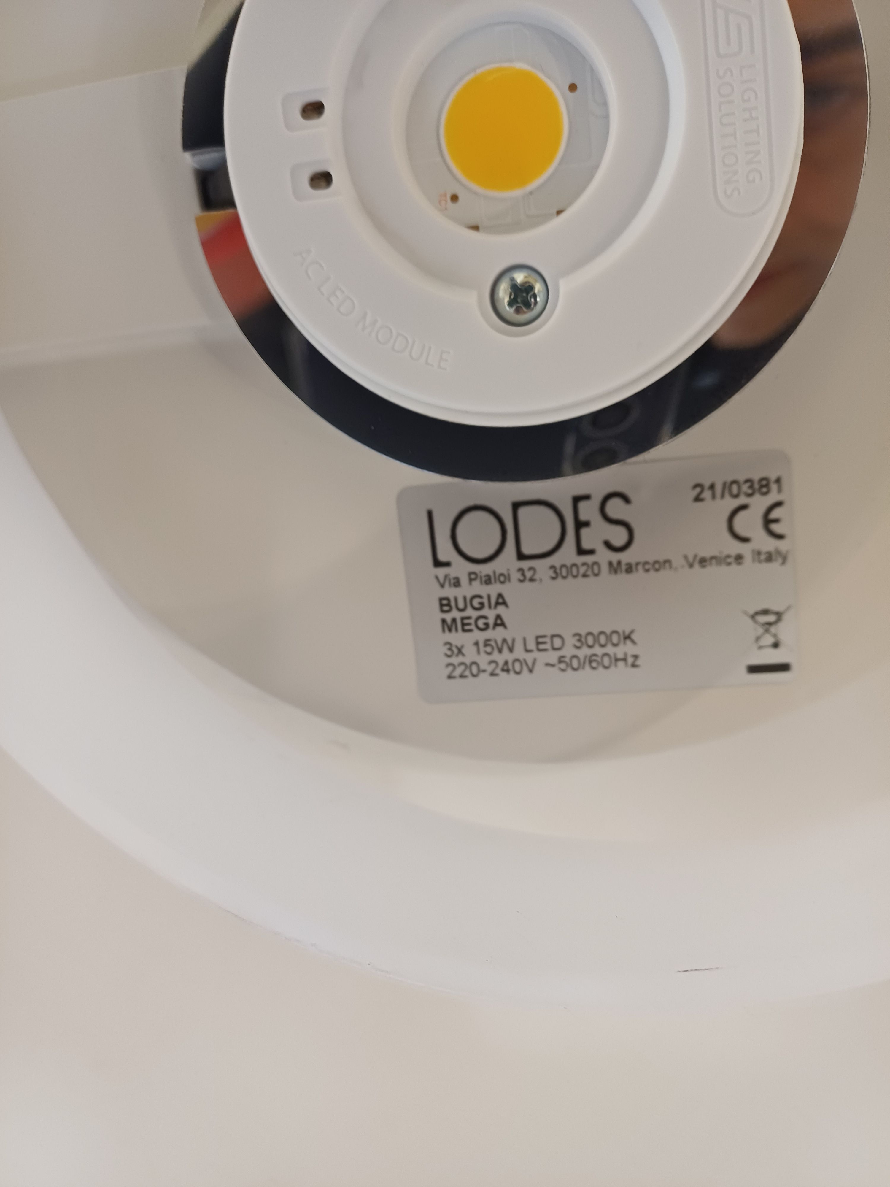 Deckenleuchte Bugia in Weiß von Andrea Tosetto Brand