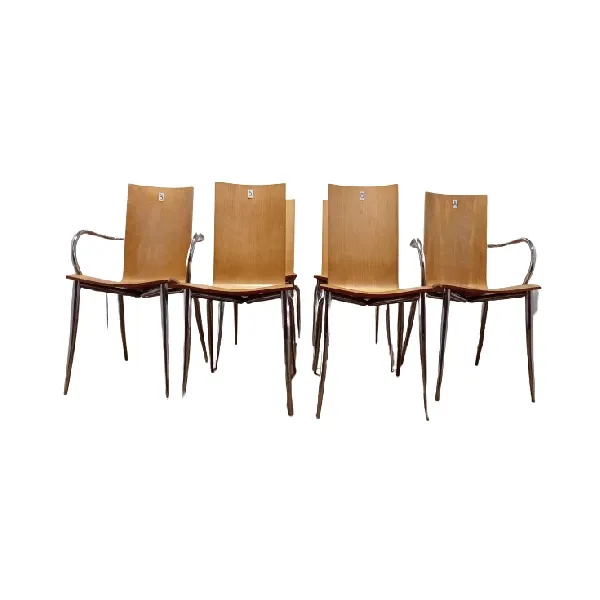 Set of 6 vintage Olly Tango chairs, Driade Aleph image