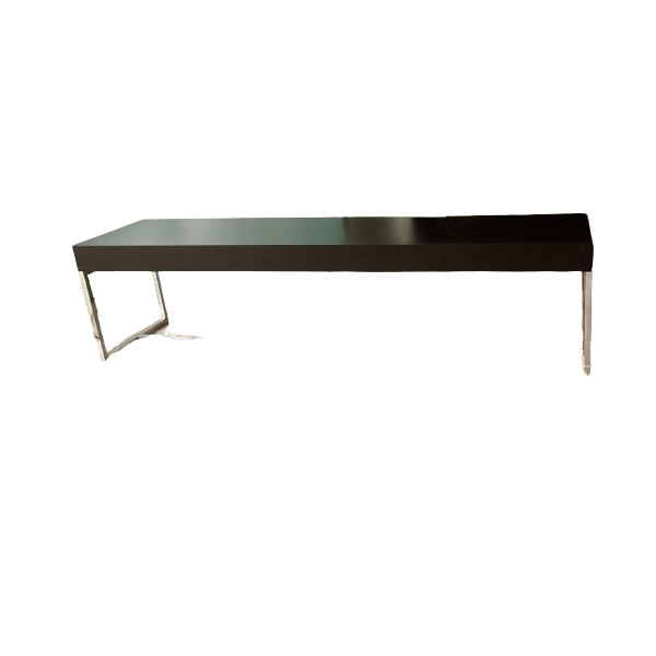 Athos bench by Paolo Piva in brushed black oak, B&B Italia image