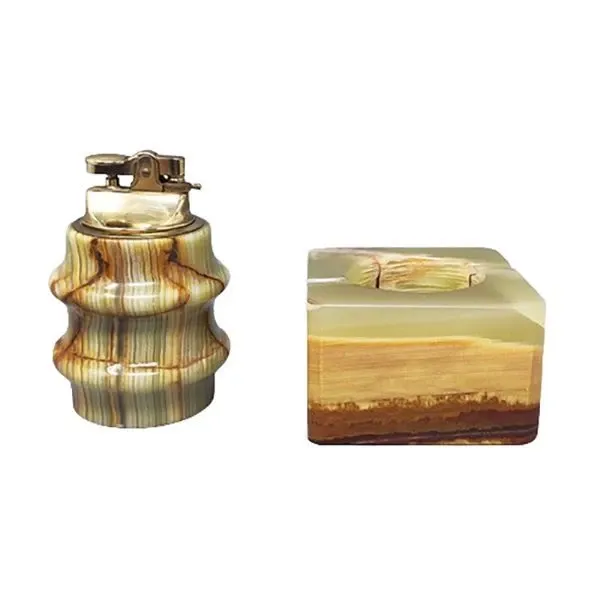 1960s Gorgeous Smoking Set in Onyx 