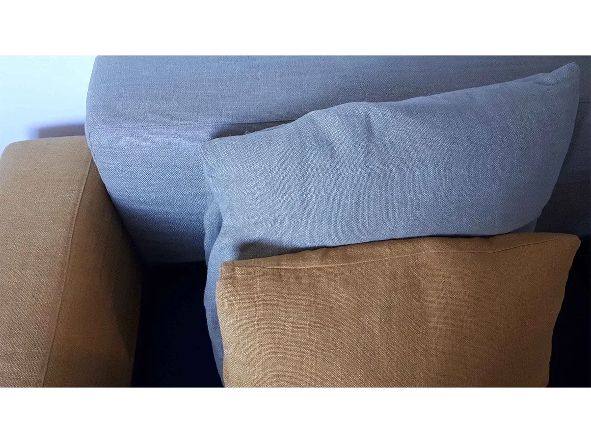 Sofa set and 2 modular armchairs in linen and fabric, Lago 5