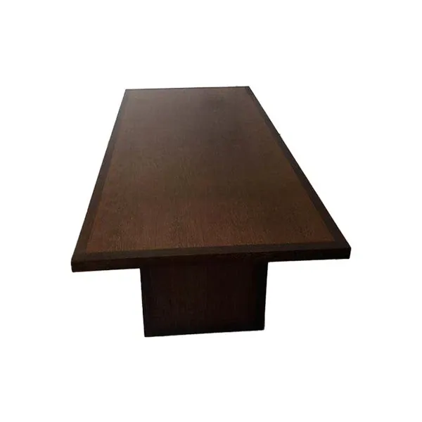 Simposio rectangular table in brown wood, Maxalto image