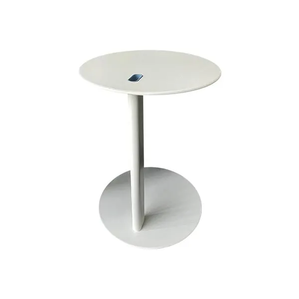 Tender coffee table in metal with cable guides (white), Calligaris 2