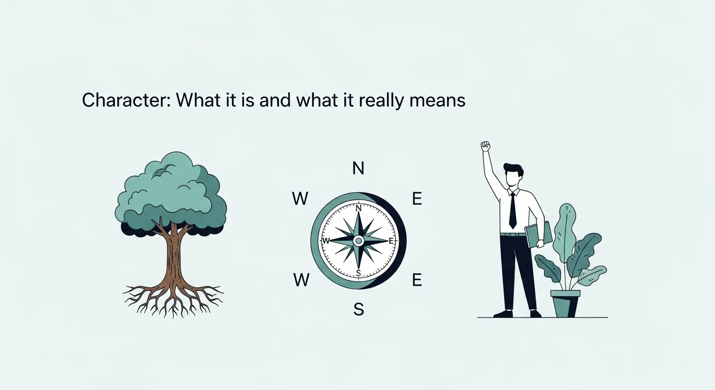 Explicación visual de qué significa y qué quiere decir Carácter