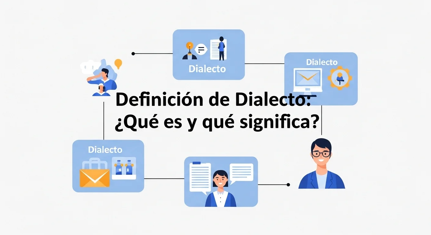 Imagen que muestra la definición y significado de Dialecto