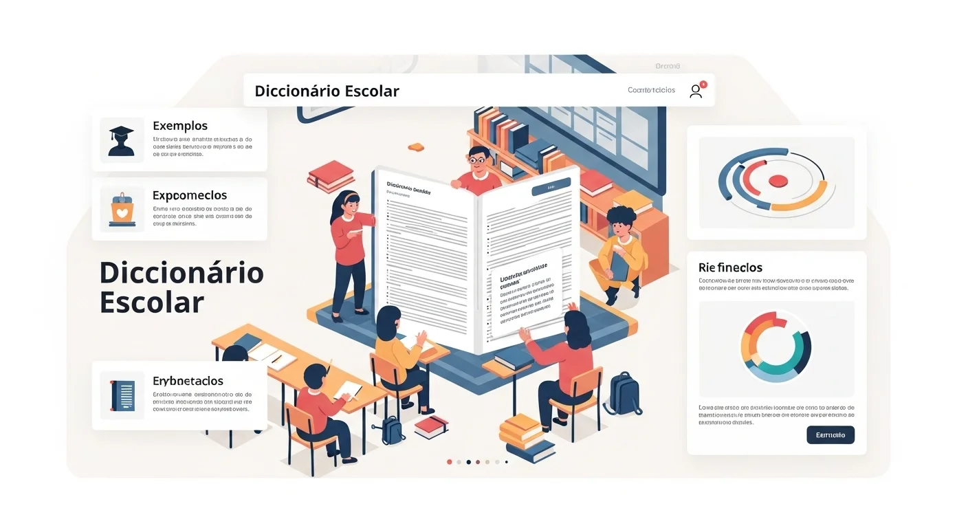 Explicación visual de qué significa y qué quiere decir Diccionario Escolar, con gráficos y ejemplos.