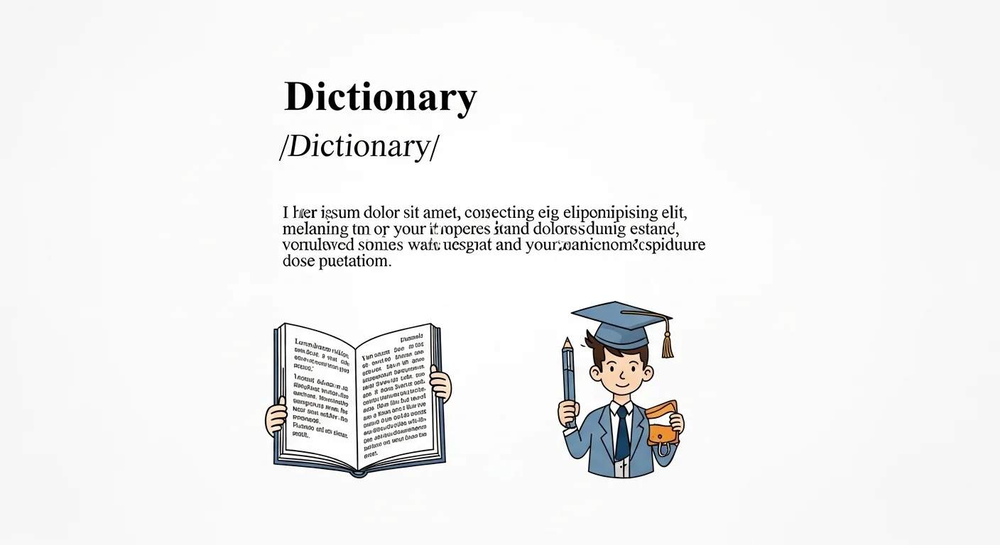 Imagen que muestra la definición y significado de Dictionary