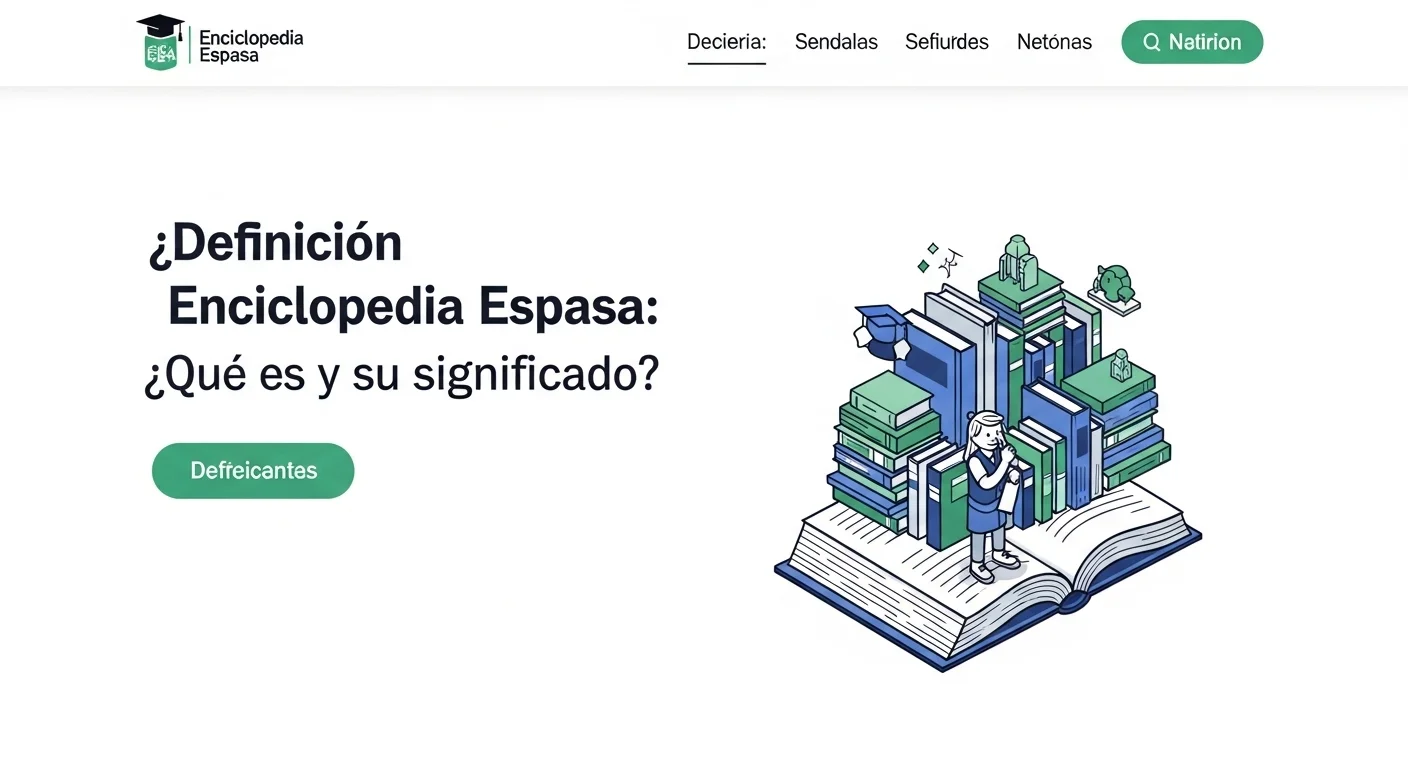 Explicación visual de qué significa y qué quiere decir Enciclopedia Espasa