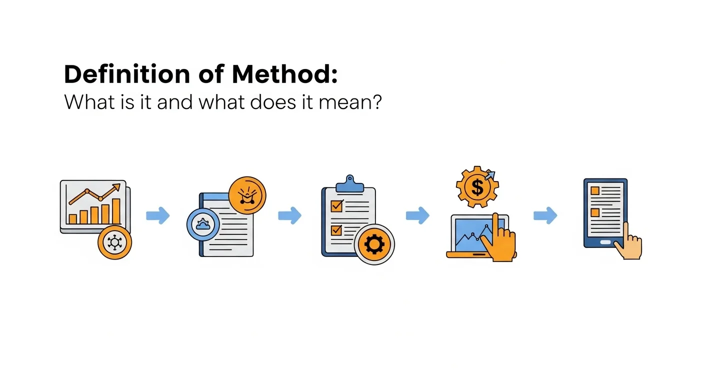 Explicación visual de qué significa y qué quiere decir Método