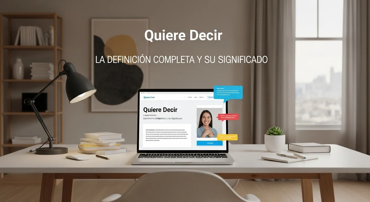 Imagen que muestra la definición y significado de Quiere Decir