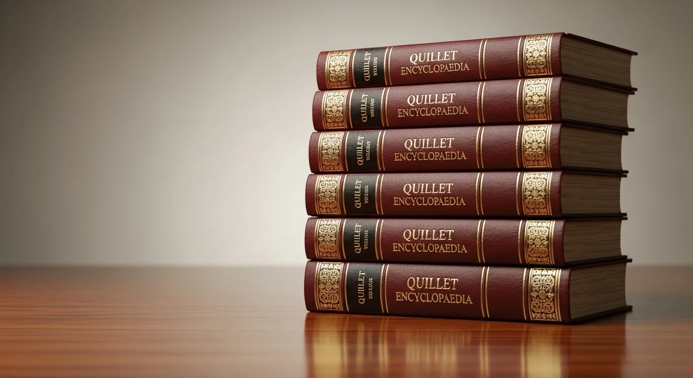 Una imagen mostrando los tomos clásicos de la Enciclopedia Quillet, simbolizando la definición de conocimiento estructurado.