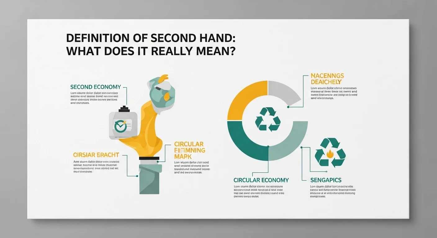 Explicación visual de qué significa y qué quiere decir Segunda Mano a través de una infografía sobre la economía circular.