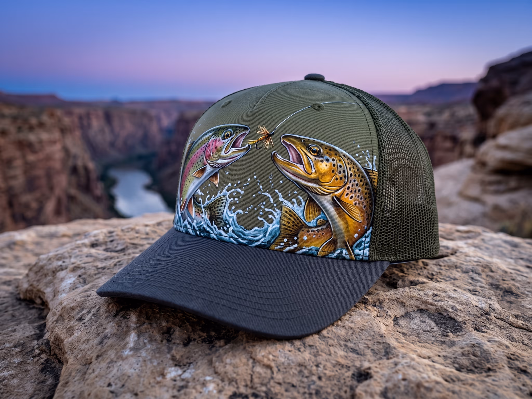 Rise to the Fly — a trucker hat by Dekasso