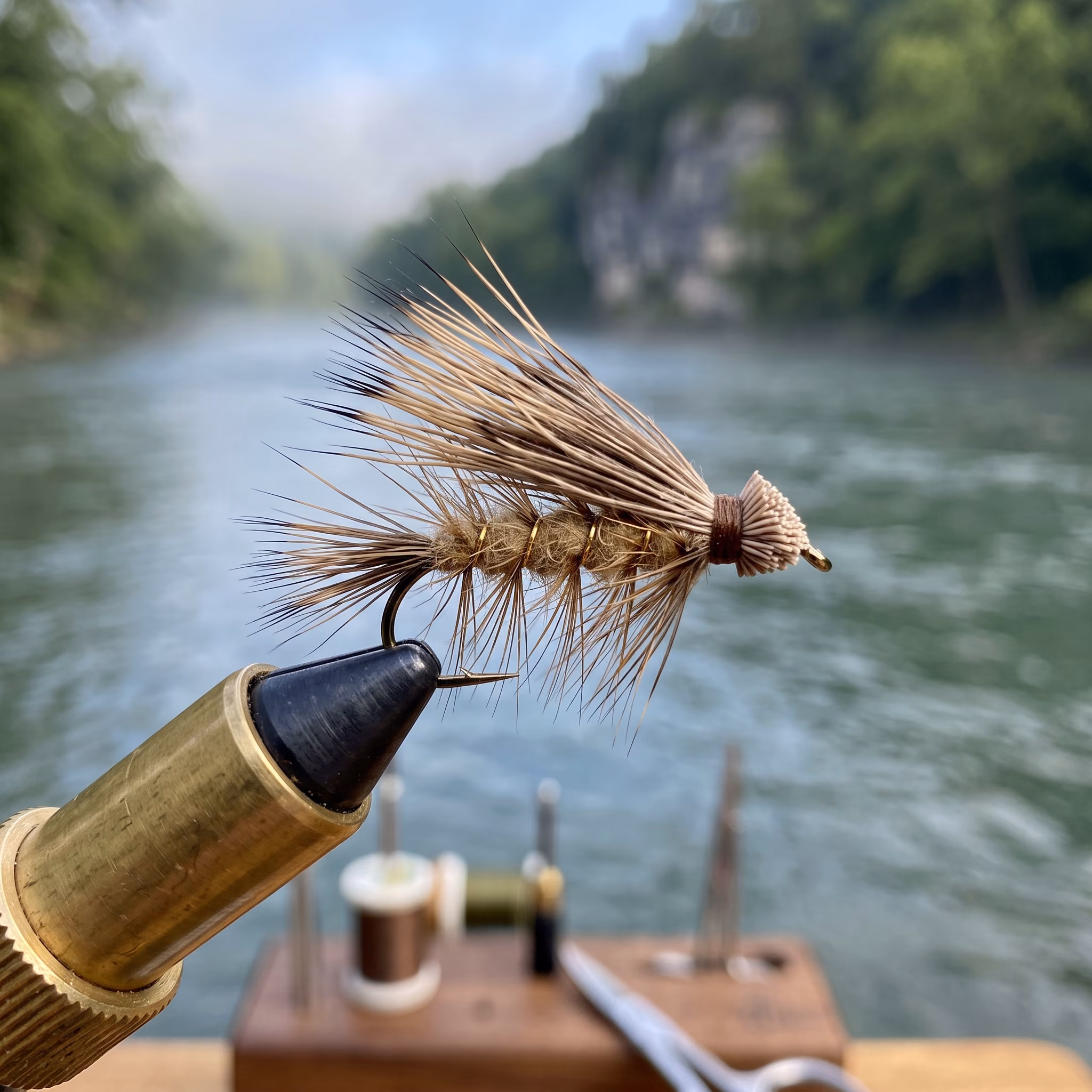 White Elk Hair Caddis — a fly pattern by John Derek Leavitt