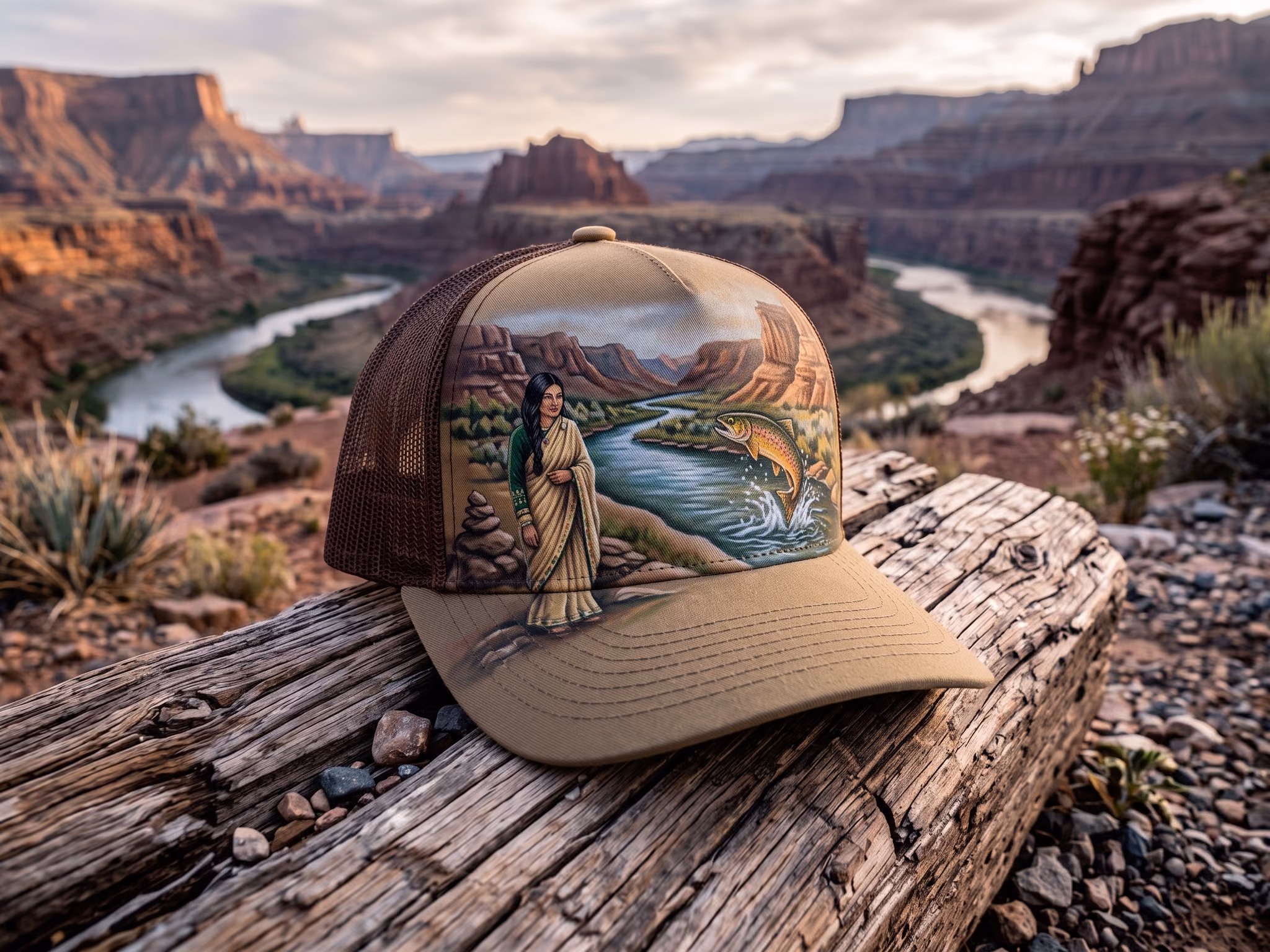 Canyon River Maiden Encounter — a trucker hat by Dekasso