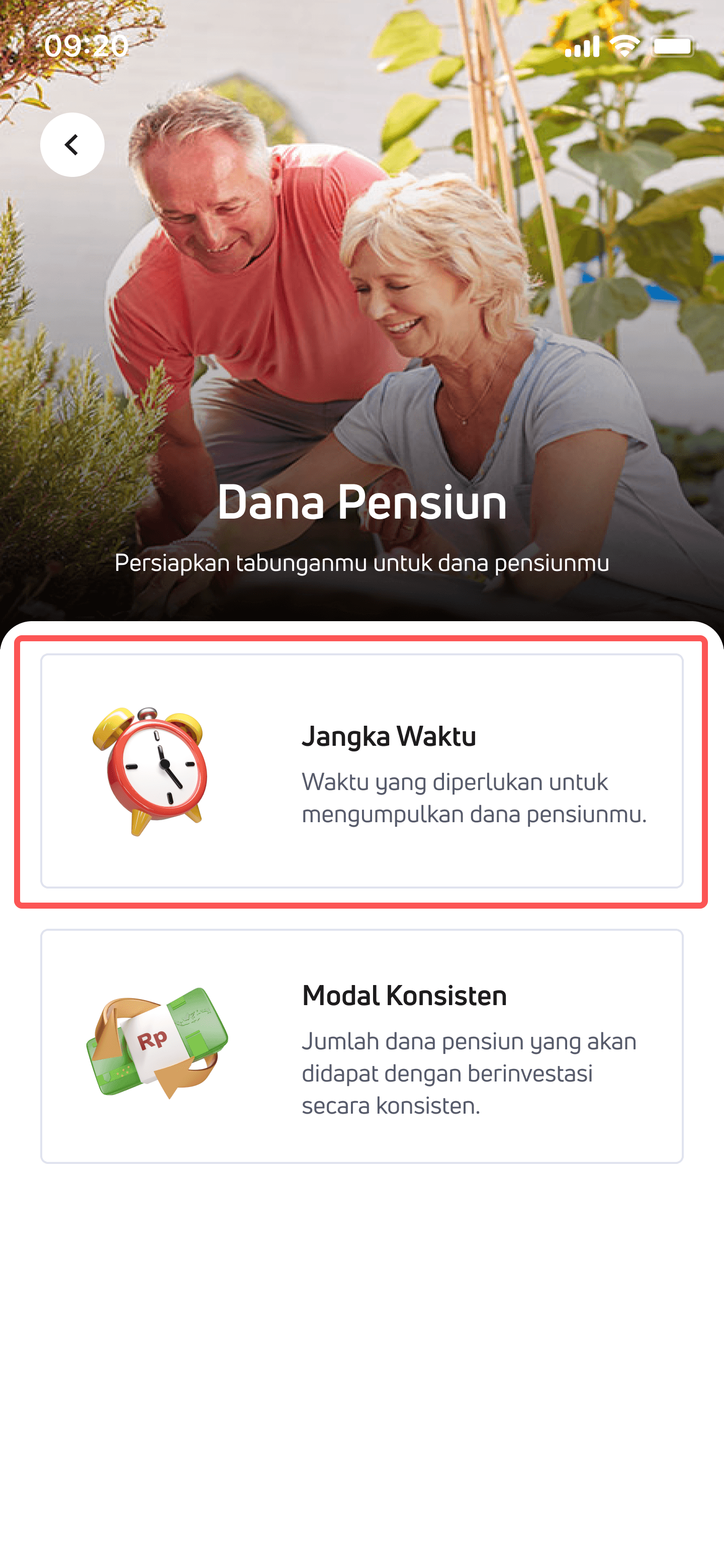 Fitur Dana Pensiun Jangka Waktu