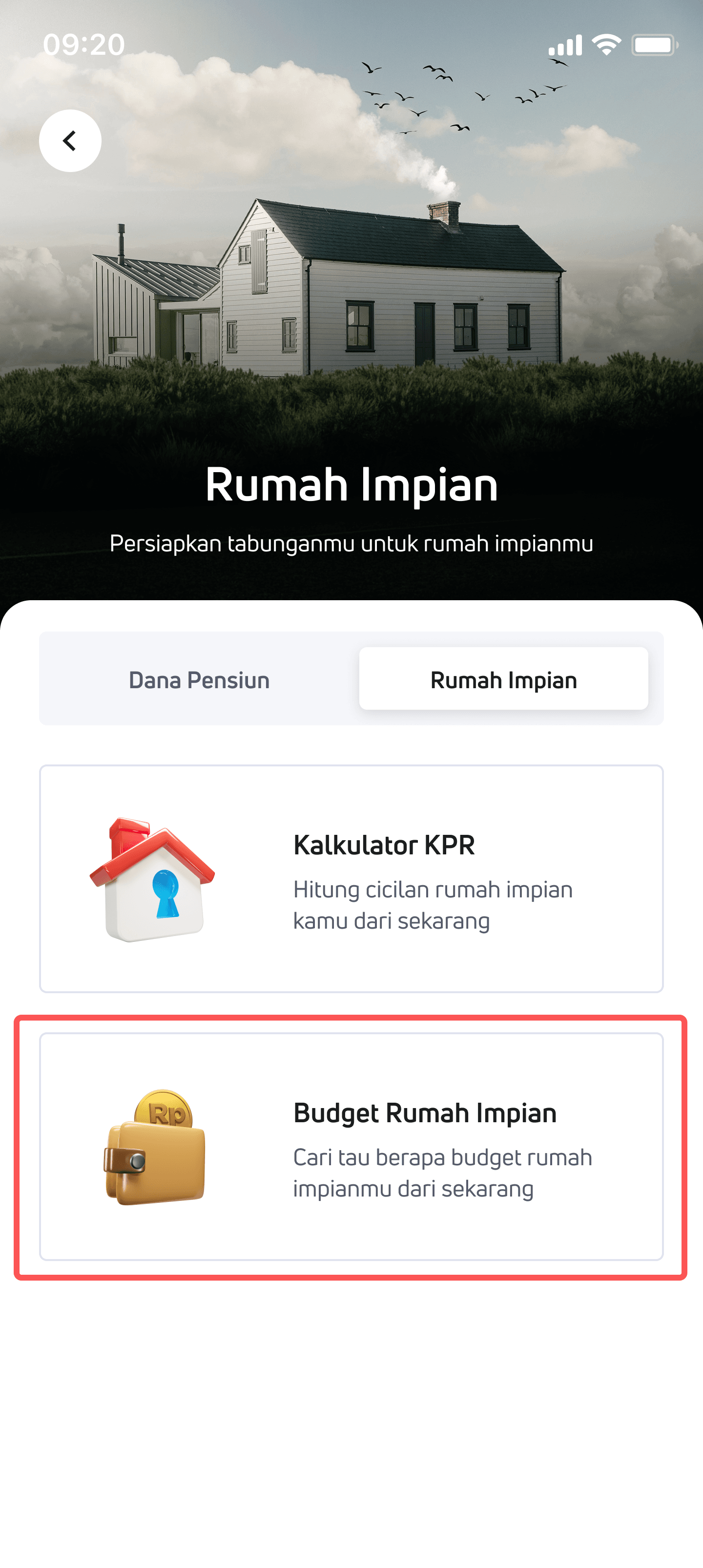 Menu Budget Rumah Impian