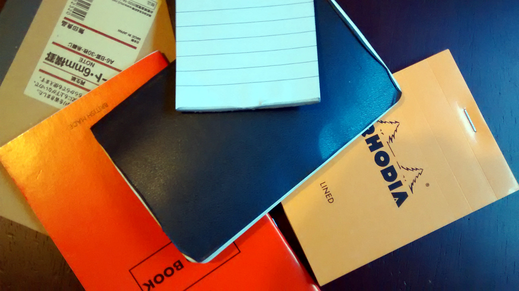 Notebooks pile