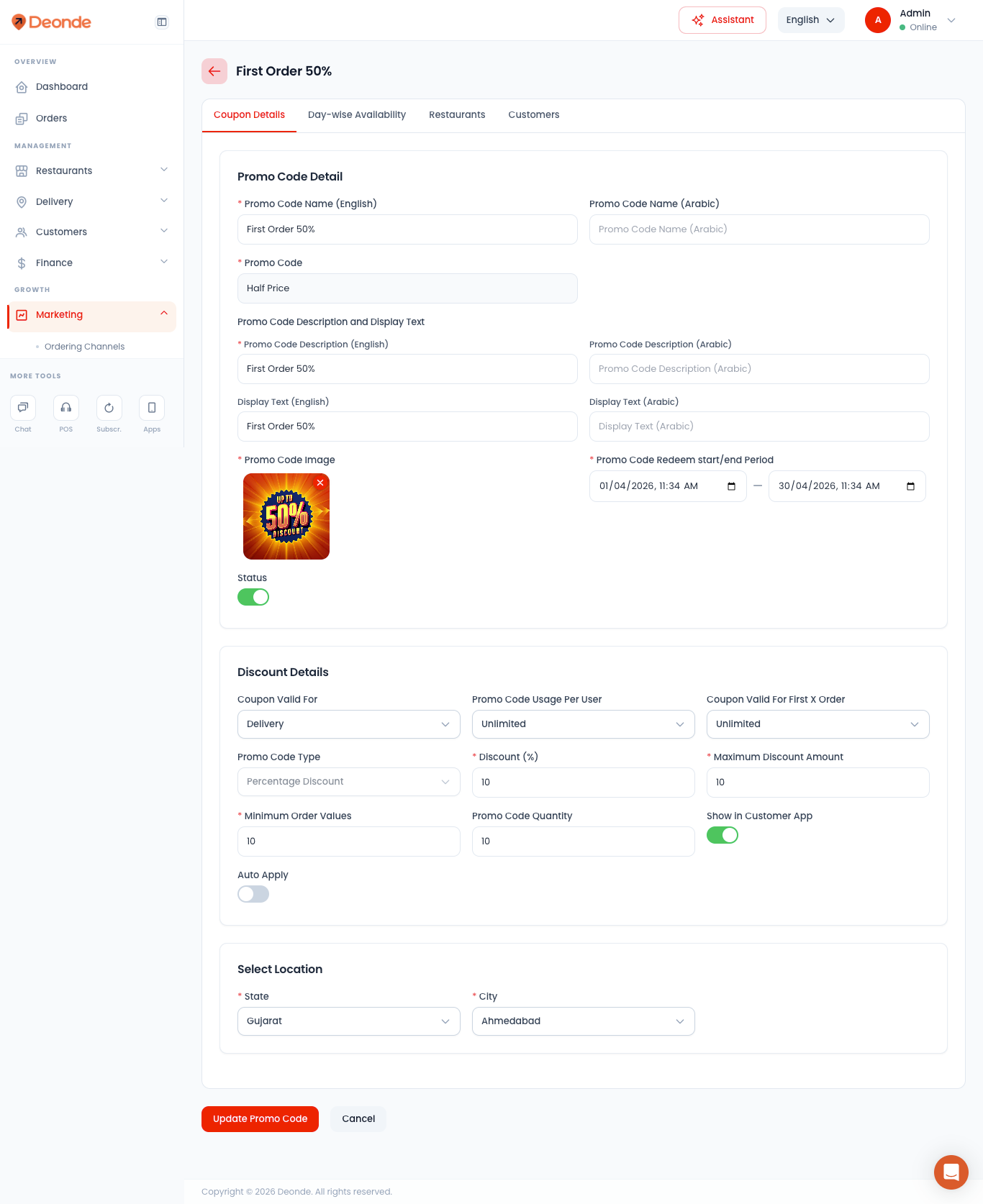 How to create a promo code / coupon | Deonde Help Center