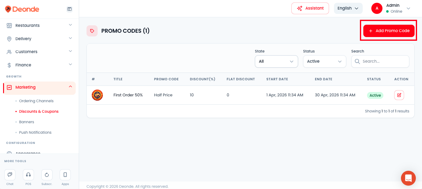 How to create a promo code / coupon | Deonde Help Center