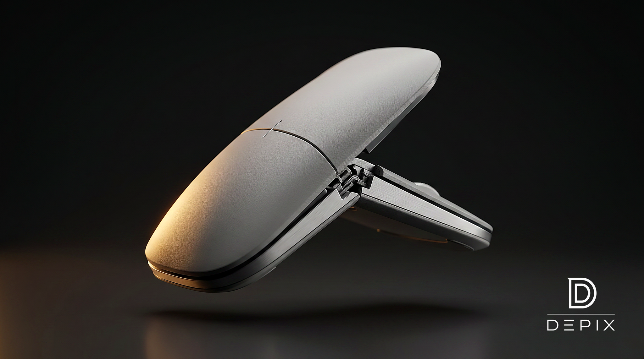 Logitech's mouse dropped the power button. The fold turns it on.