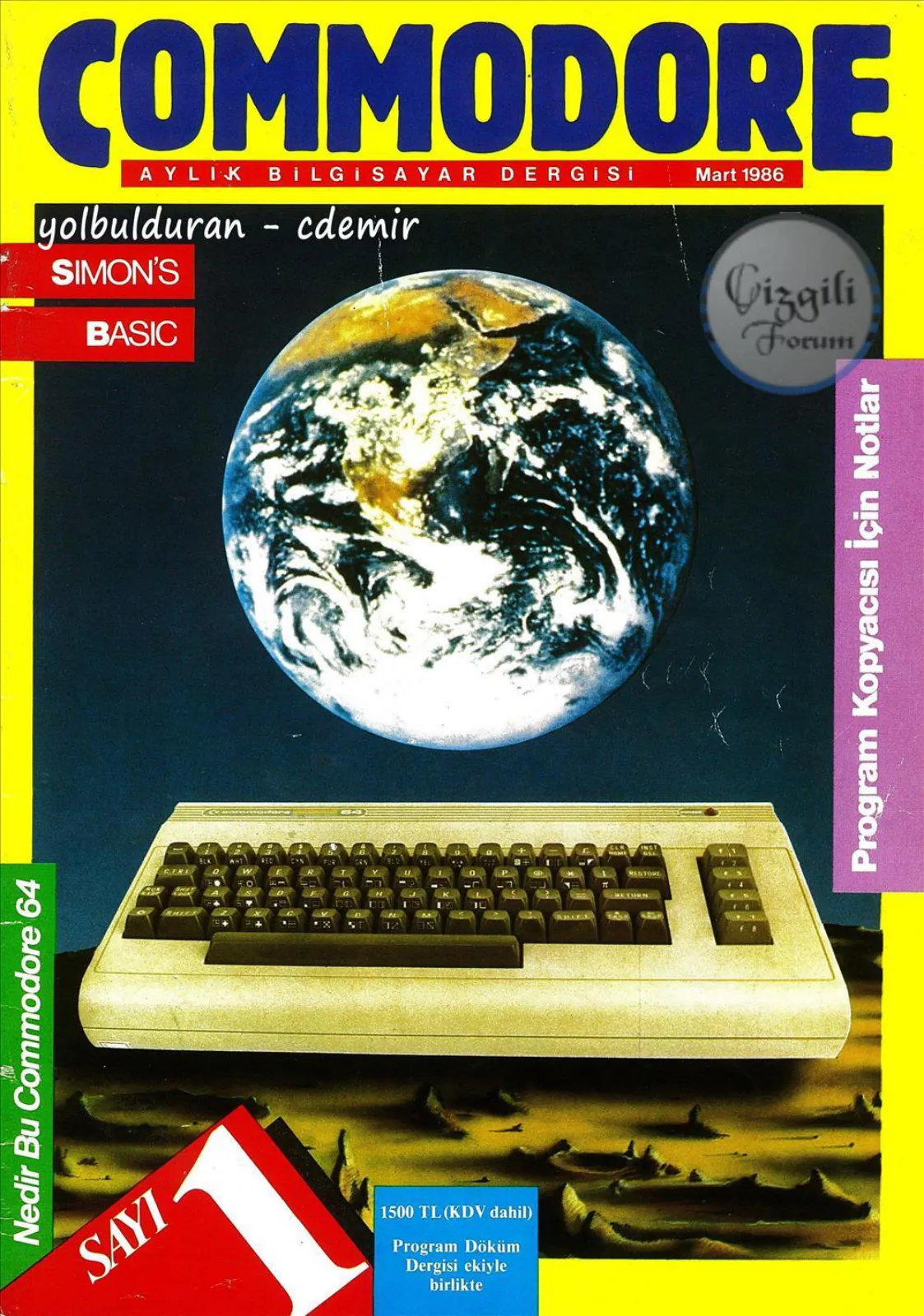 Commodore sayı 1 kapağı